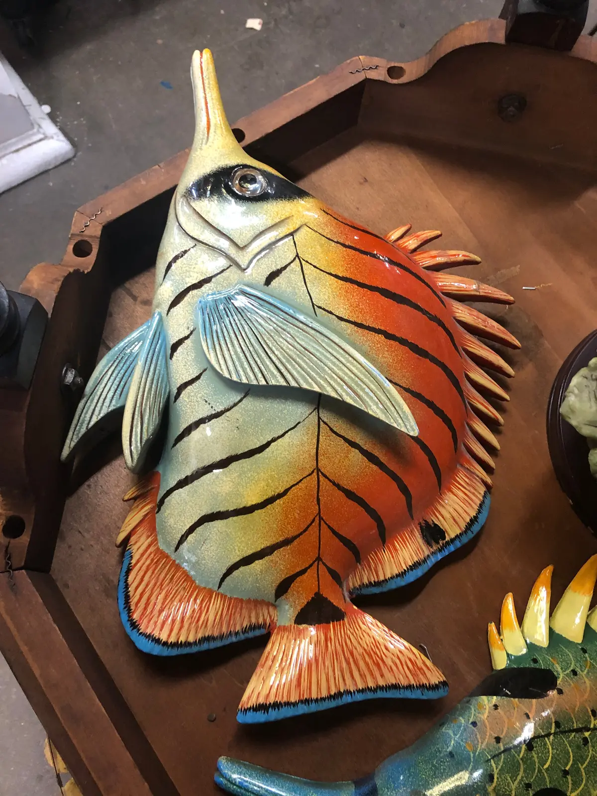 Large Yellow And Orange Fish Wall Hanging 1