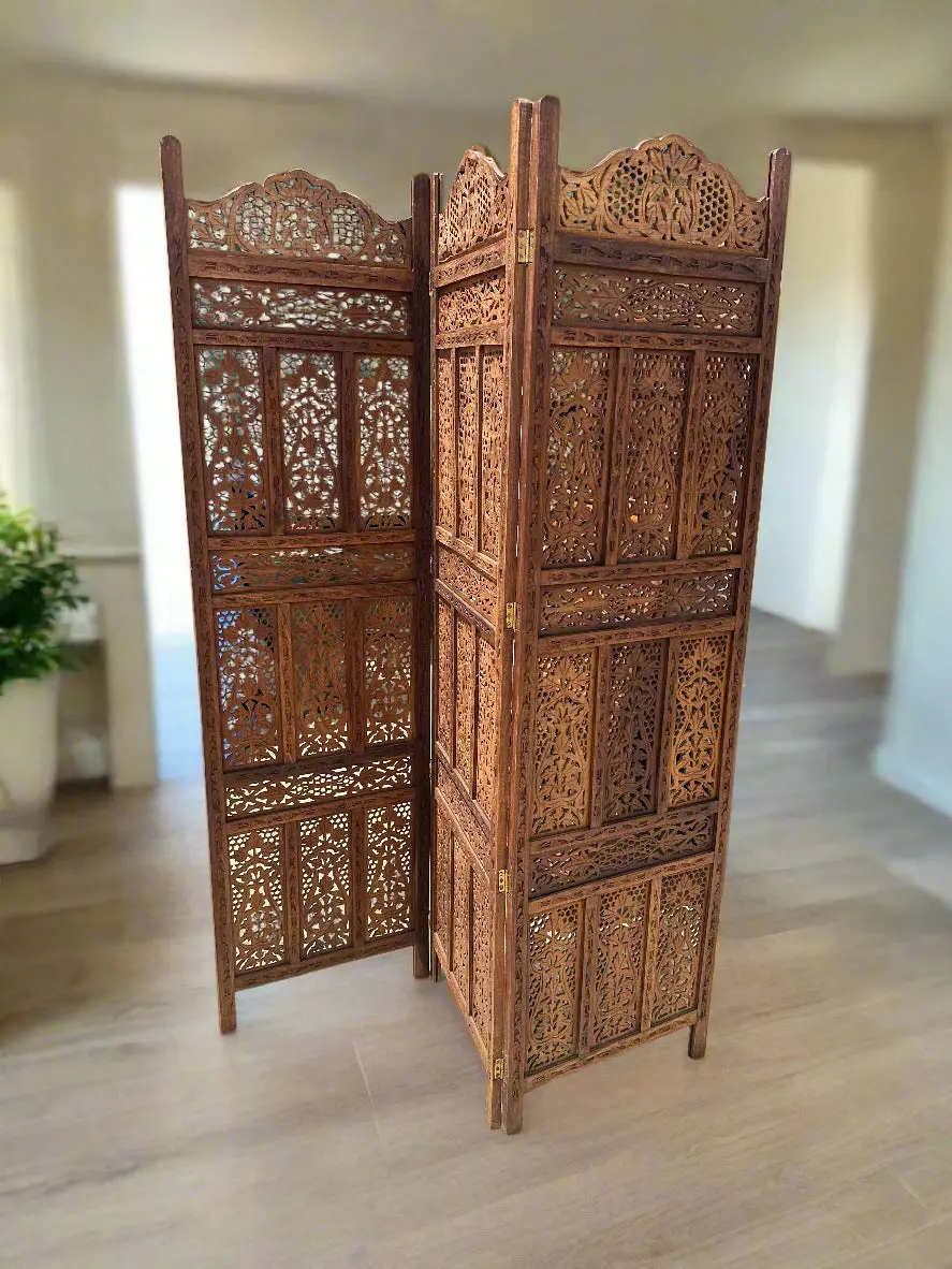 Teak Carved Screen 1