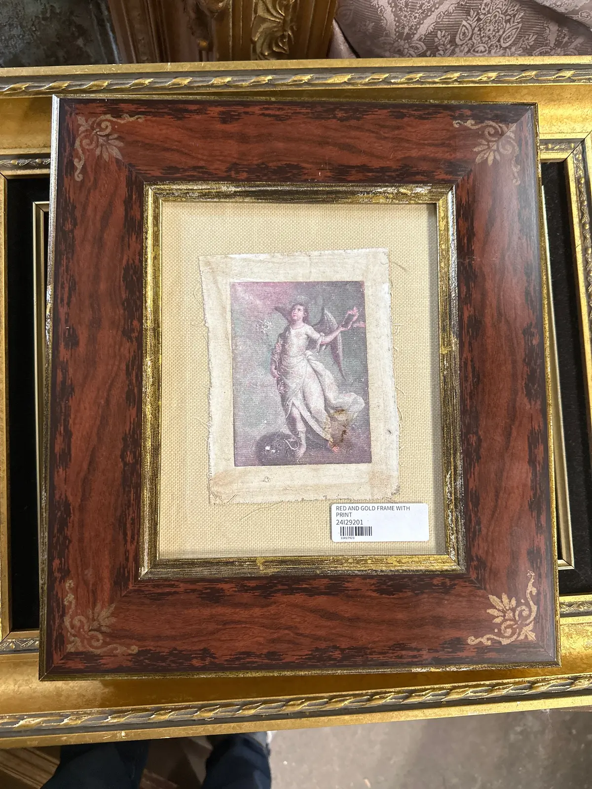 Red And Gold Frame With Print 1