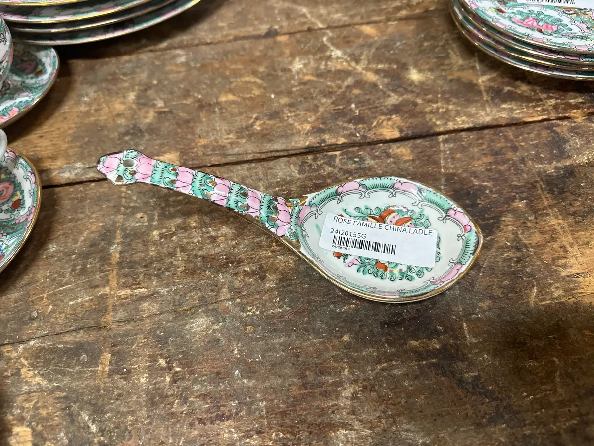 Rose Famille China Ladle 1