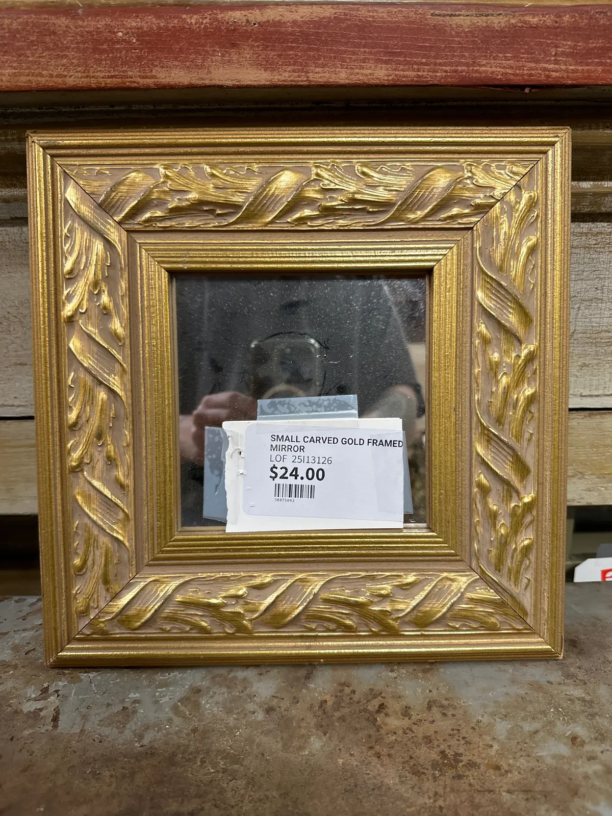 Small Carved Gold Framed Mirror 1