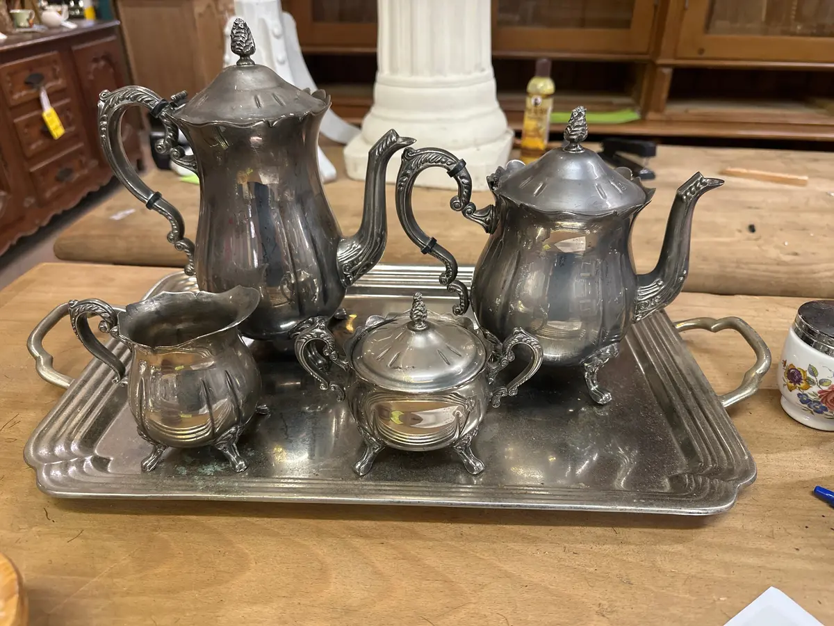 5 Piece Silver Plate Tea Set 1