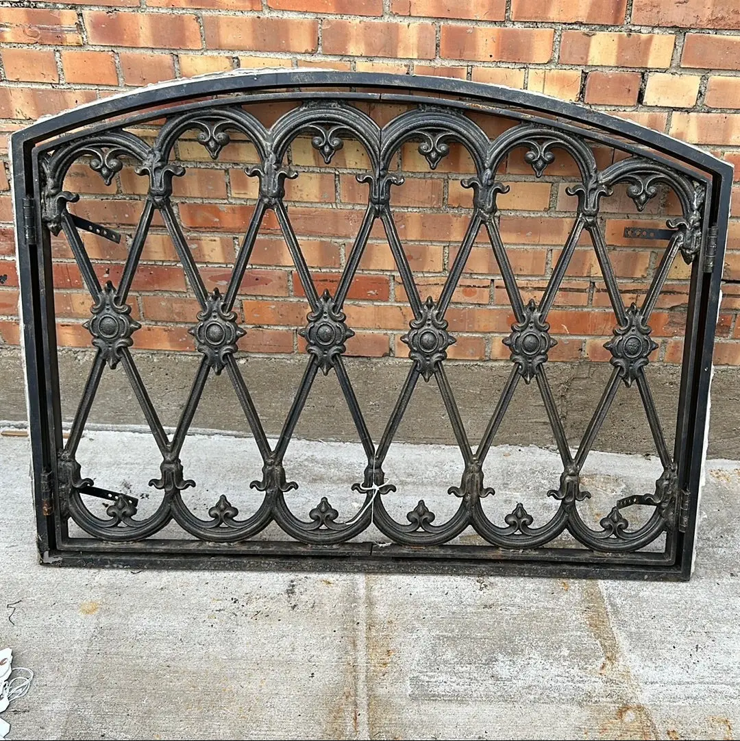 Heavy Ornate Arched Door Fire Place Screen 1