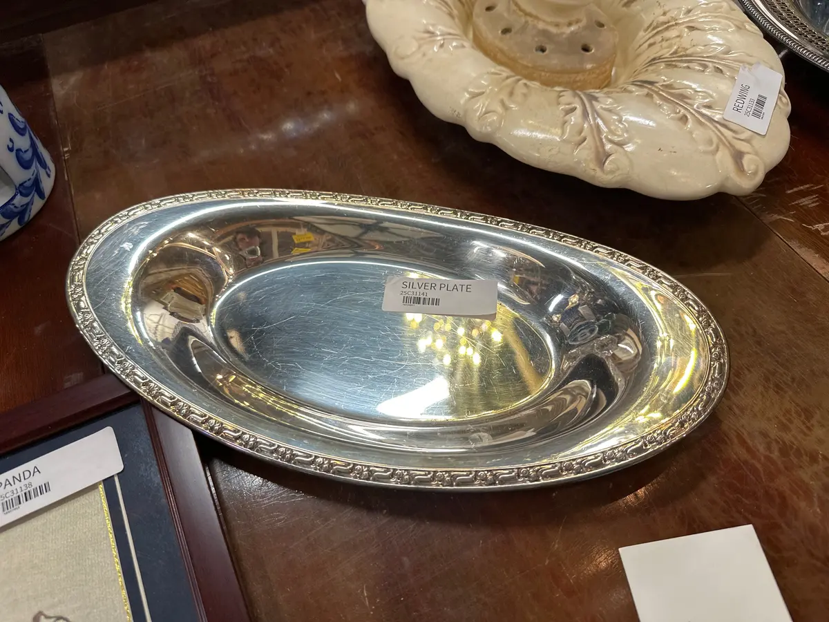 Silver Plate Bread Dish 1