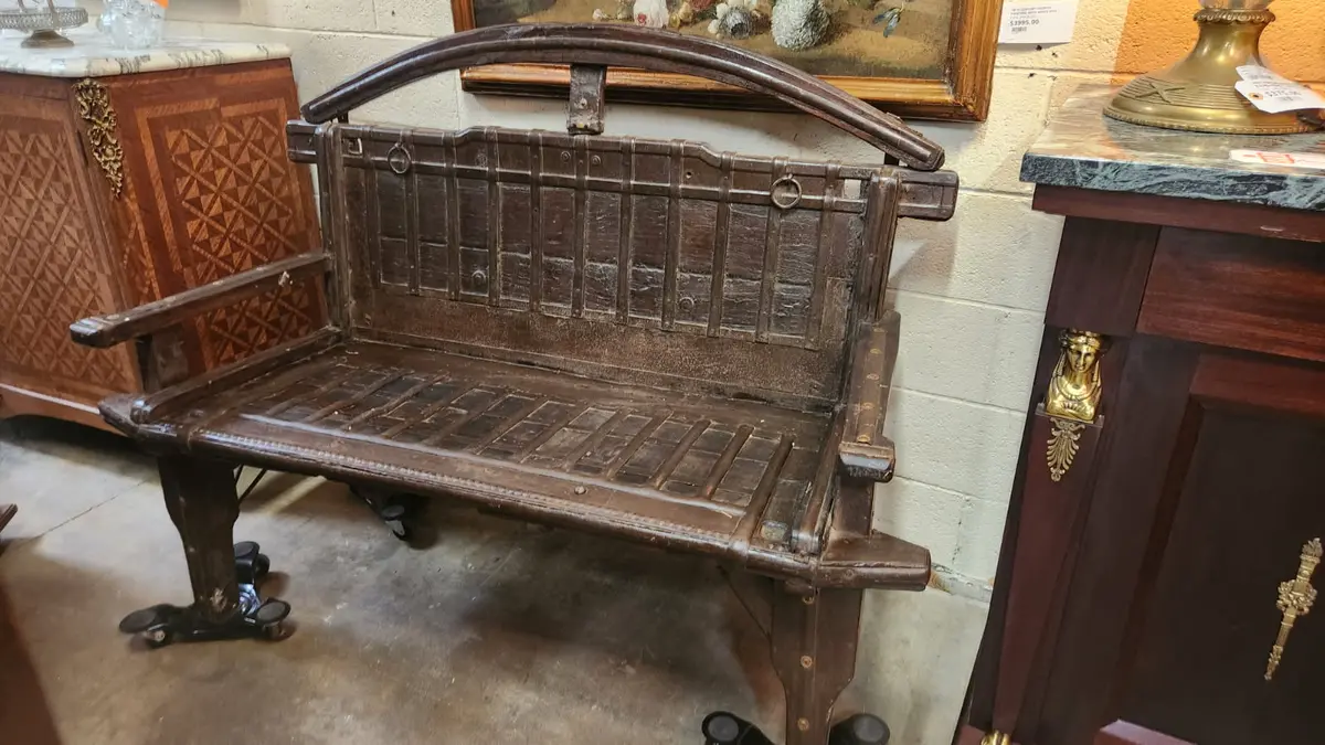 Teak Italian Bench With Iron 1