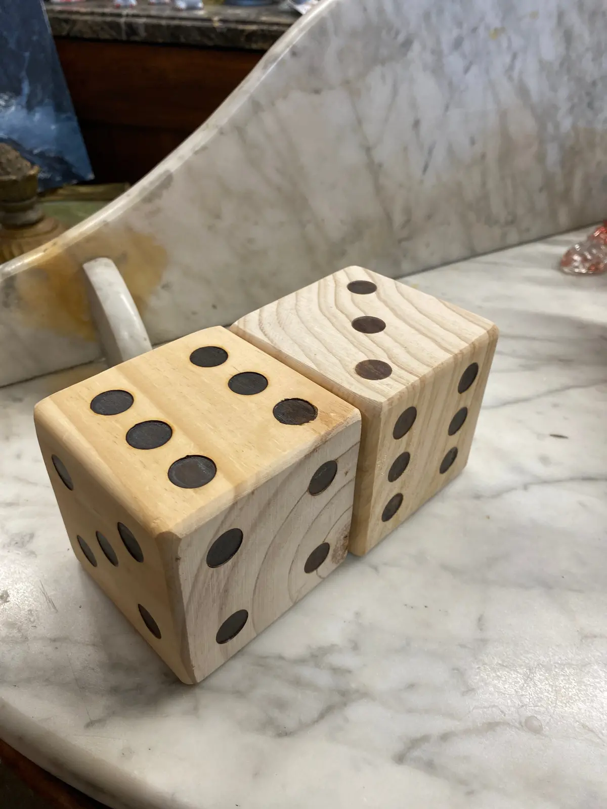 Pair Of Large Wood Dice 1