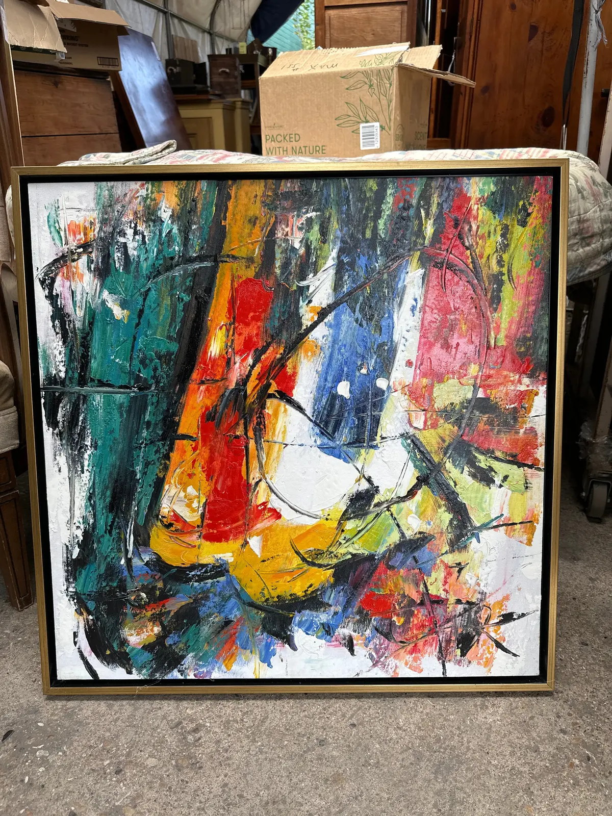 Abstract Impressionist Painting On Canvas 1