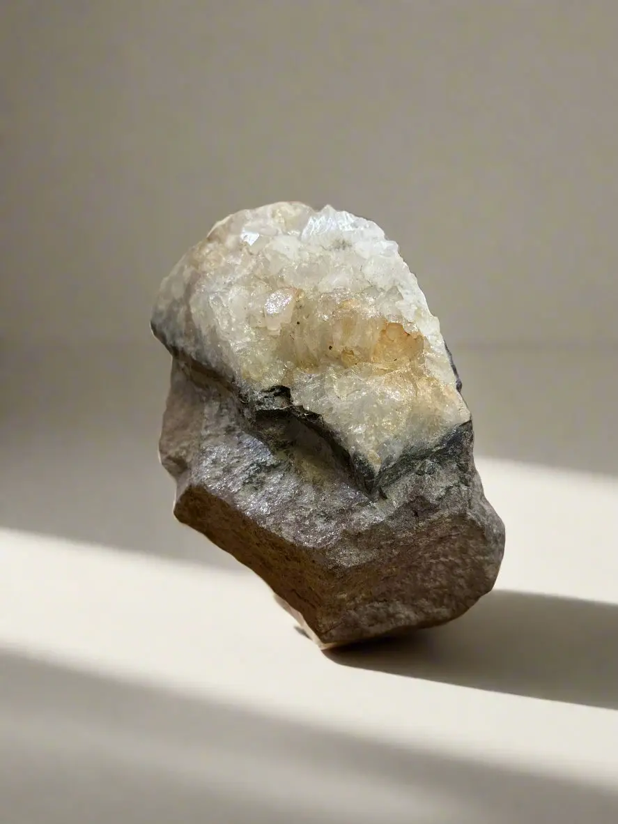 Quartz With Dark Rock Base 1