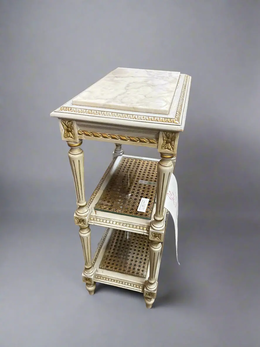 Small Louis Xvi Tiered Stand With Marble Top 1