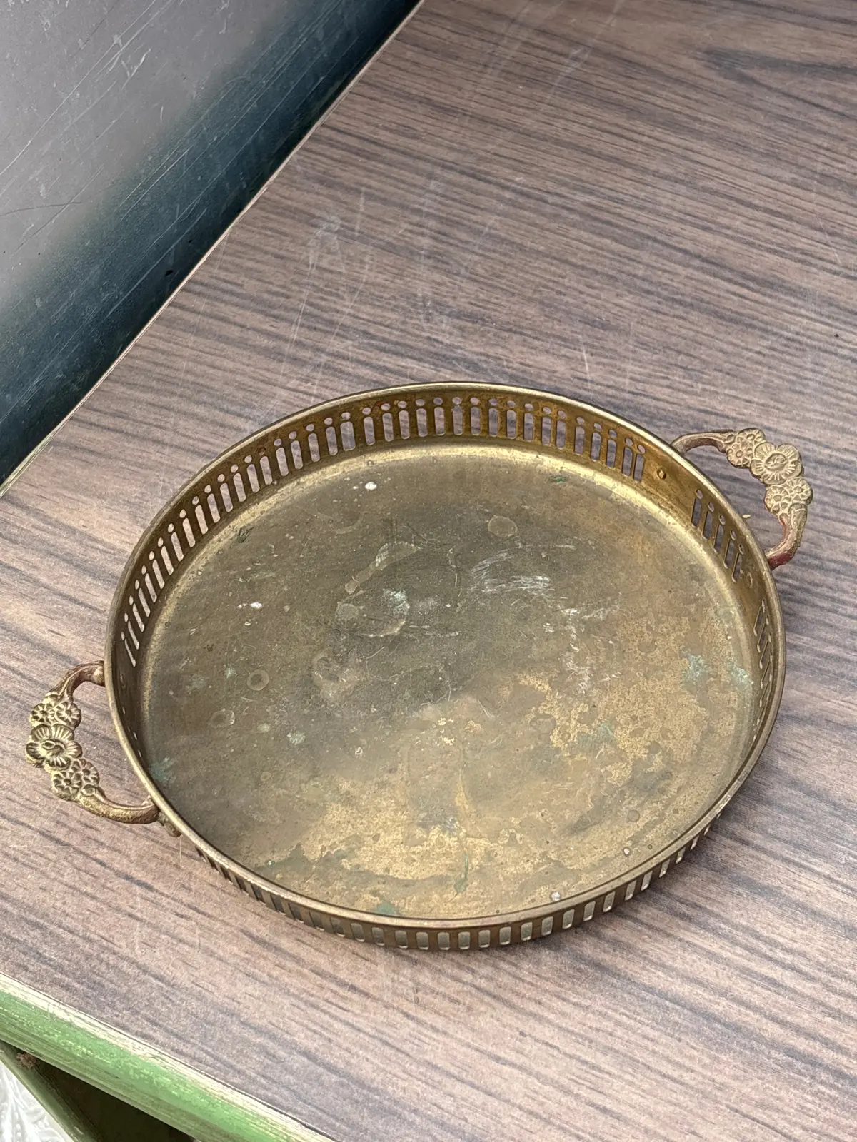 Small Round Brass Tray 1