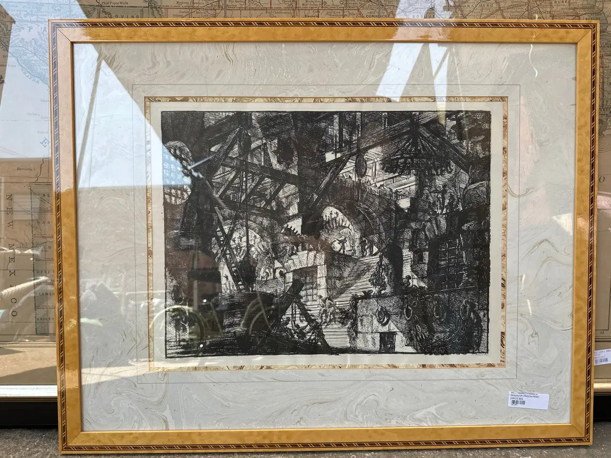 Well Framed Piranesi Imaginary Prison Print 1