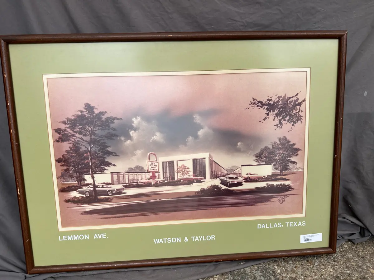 Architectural Pastel Rendering From The Midcentury 1