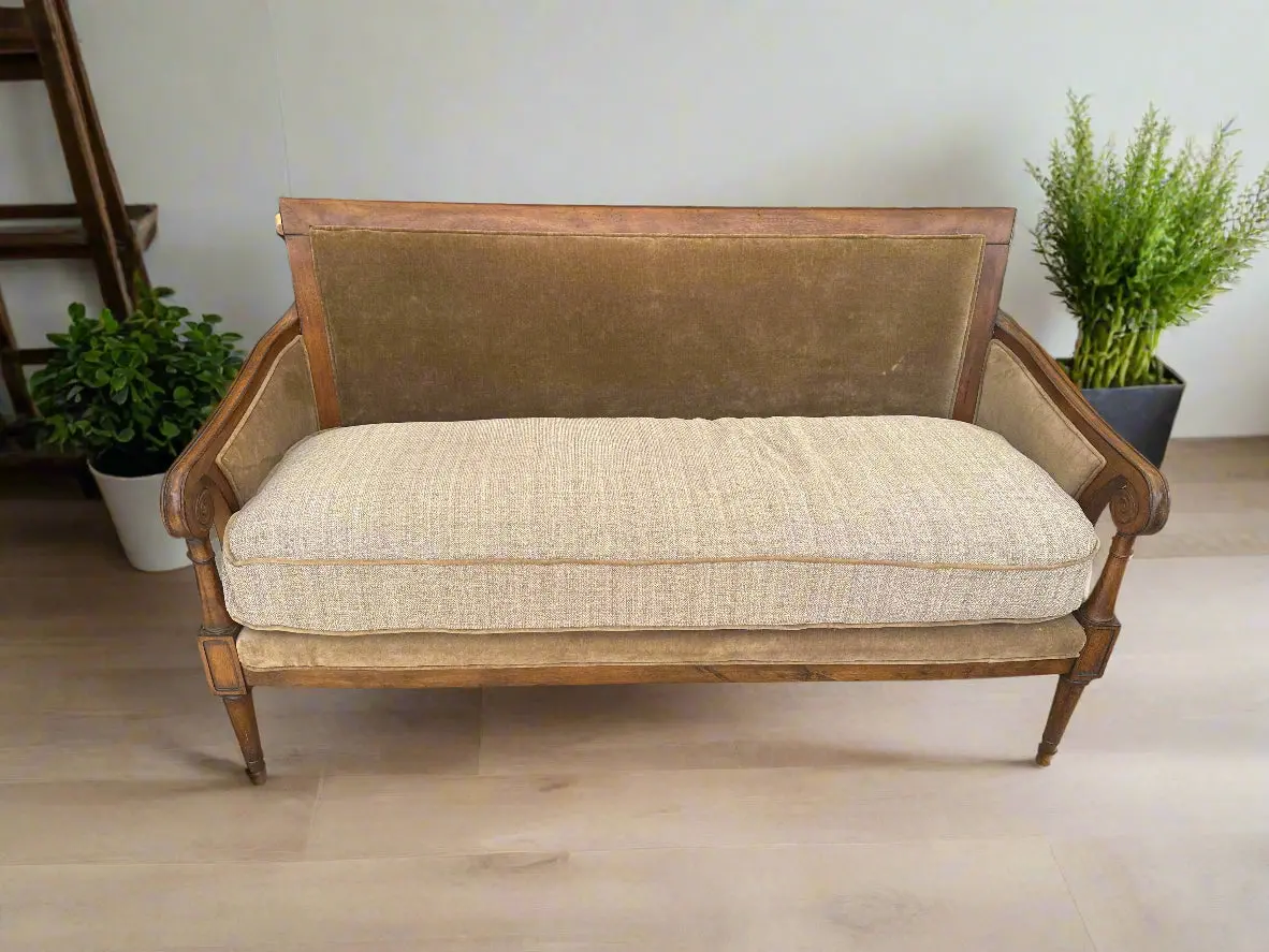 Caned Bergere Love Seat 1
