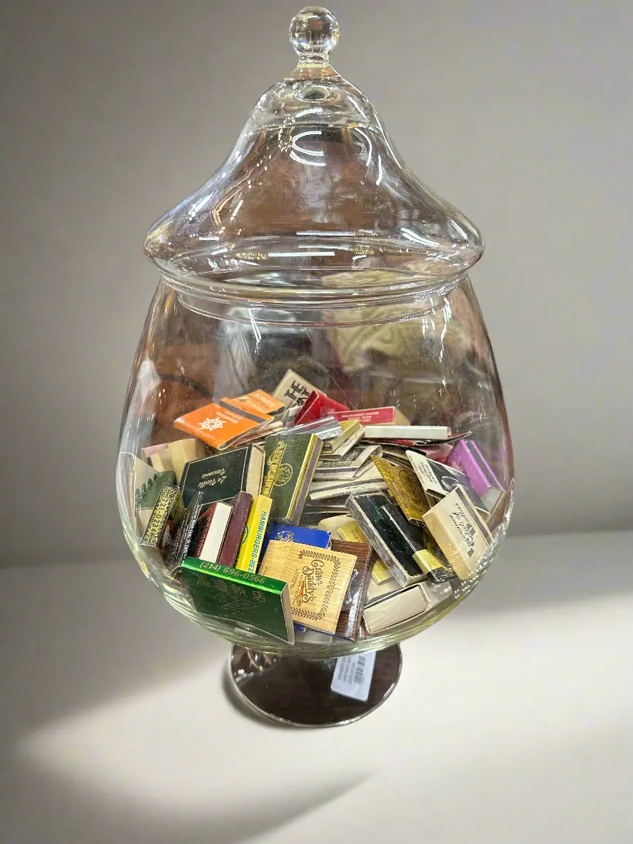 Brandy Snifter Jar With Vintage Matches 1
