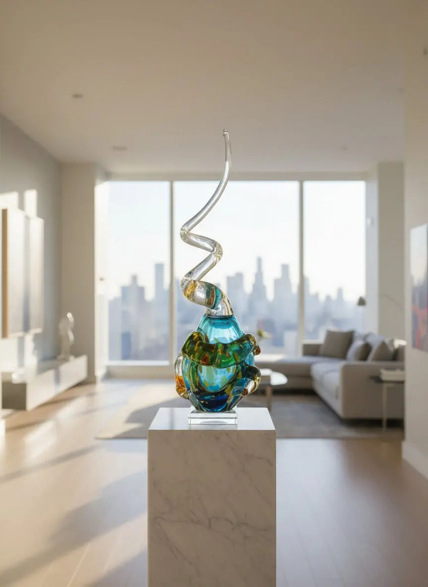 Murano Glass Sphere With Twist 1