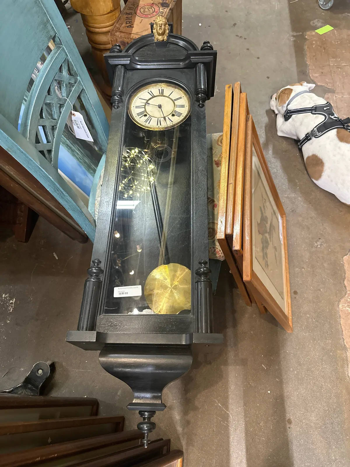 Black Painted Wall Clock 1