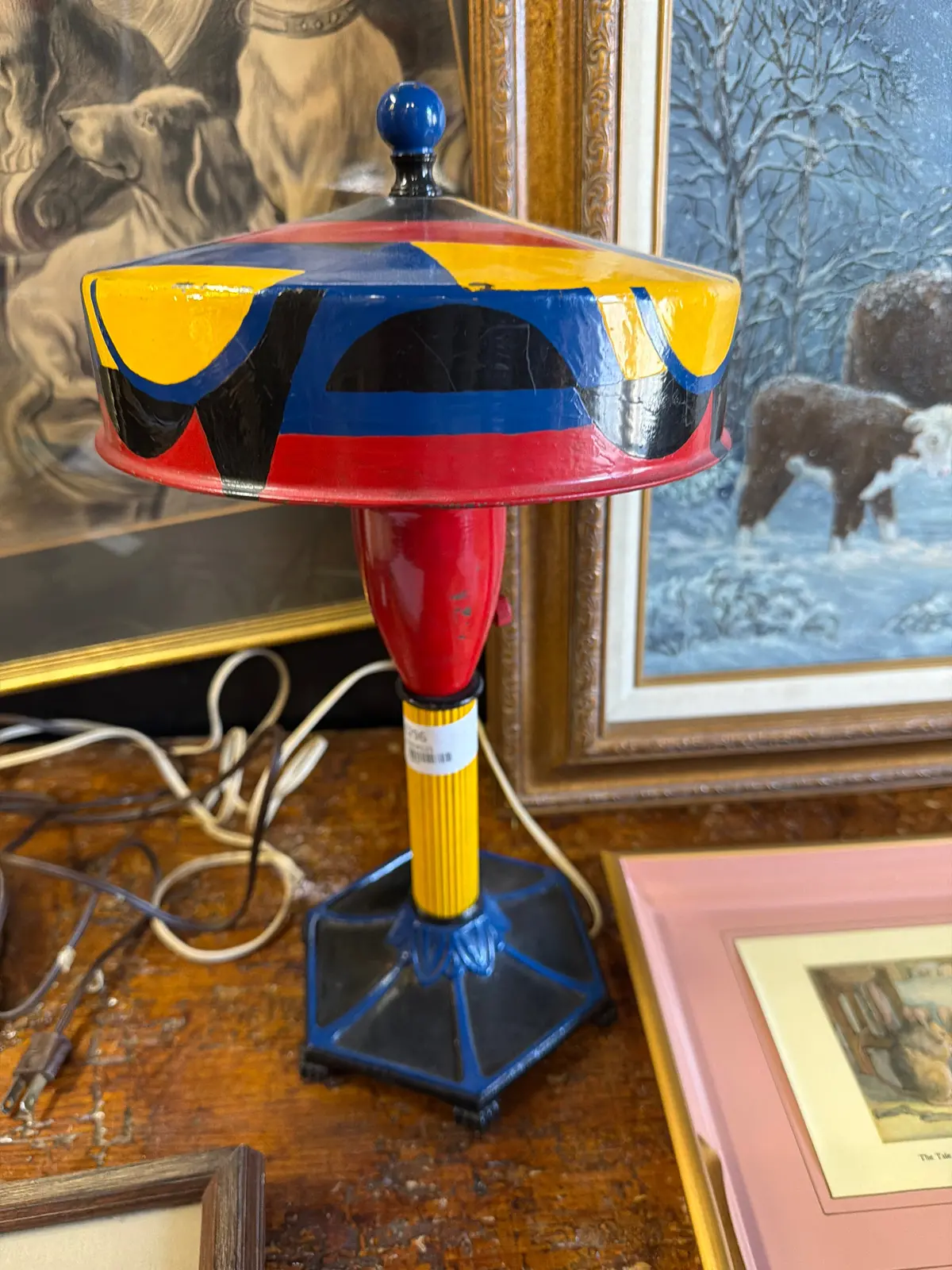 Red Blue Yellow Black Table Lamp 1