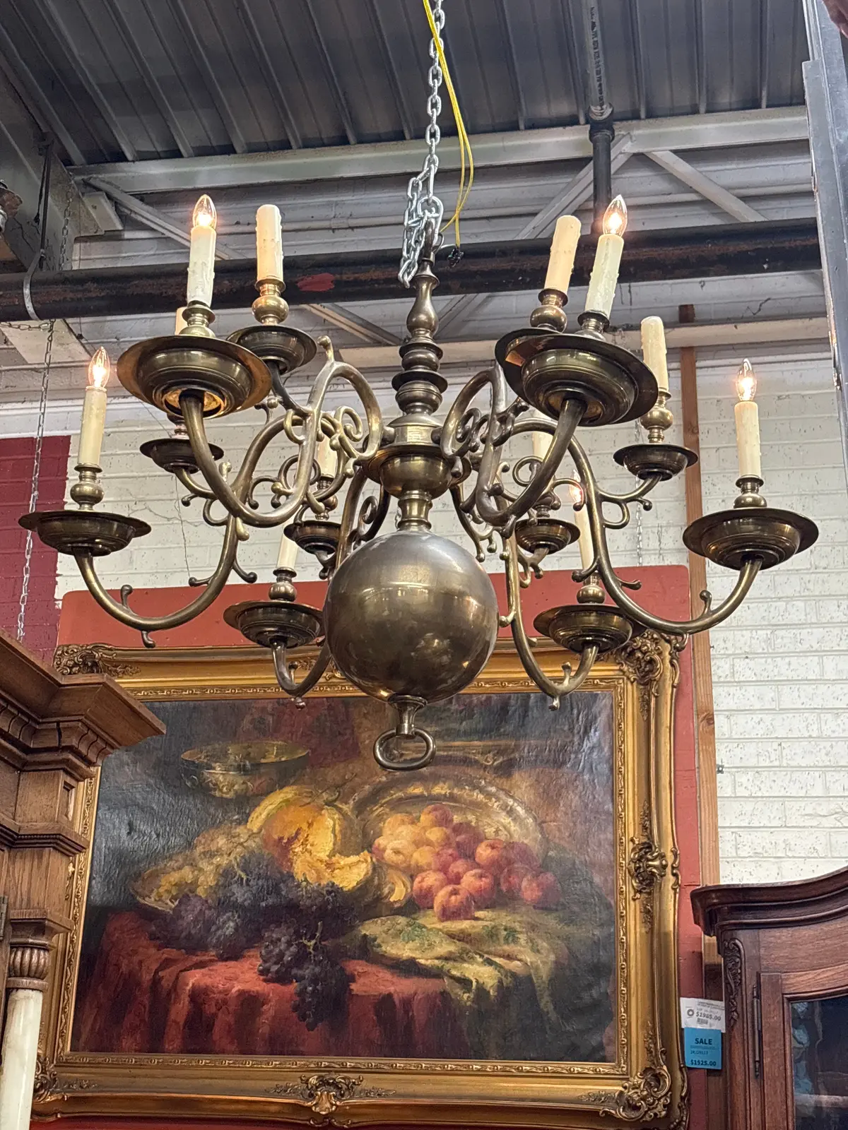 Brass Williamsburg 12 Light Chandelier 1