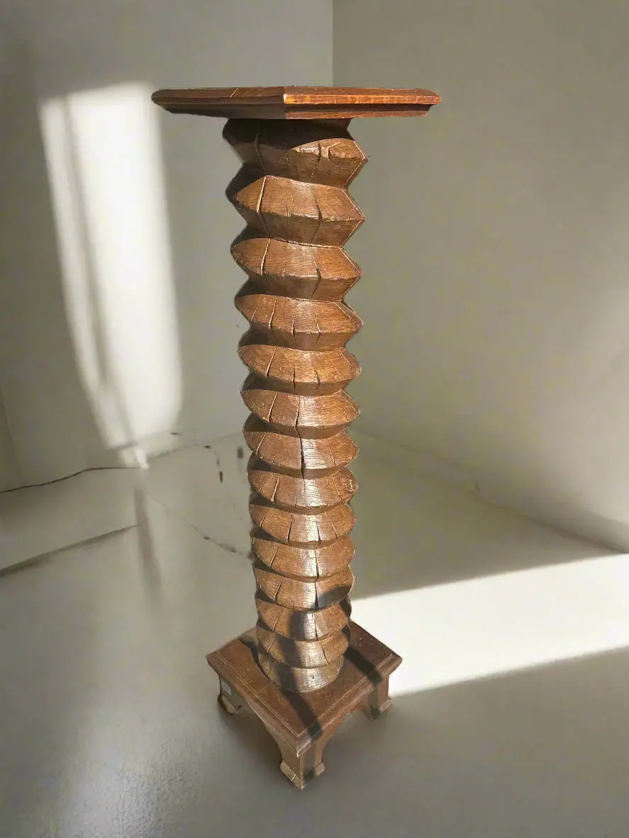 Antique Wine Screw Pedestal 1