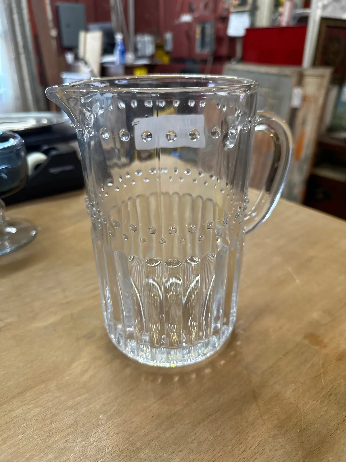 Clear Pressed Glass Pitcher 1