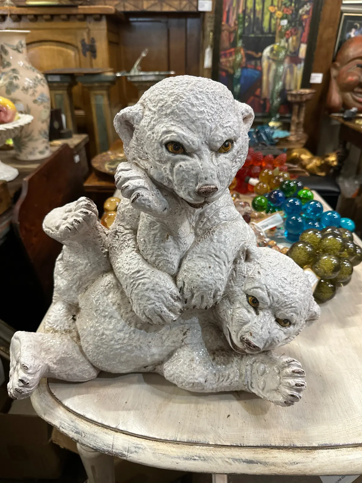 Set Of Polar Bear Pottery Cubs 1