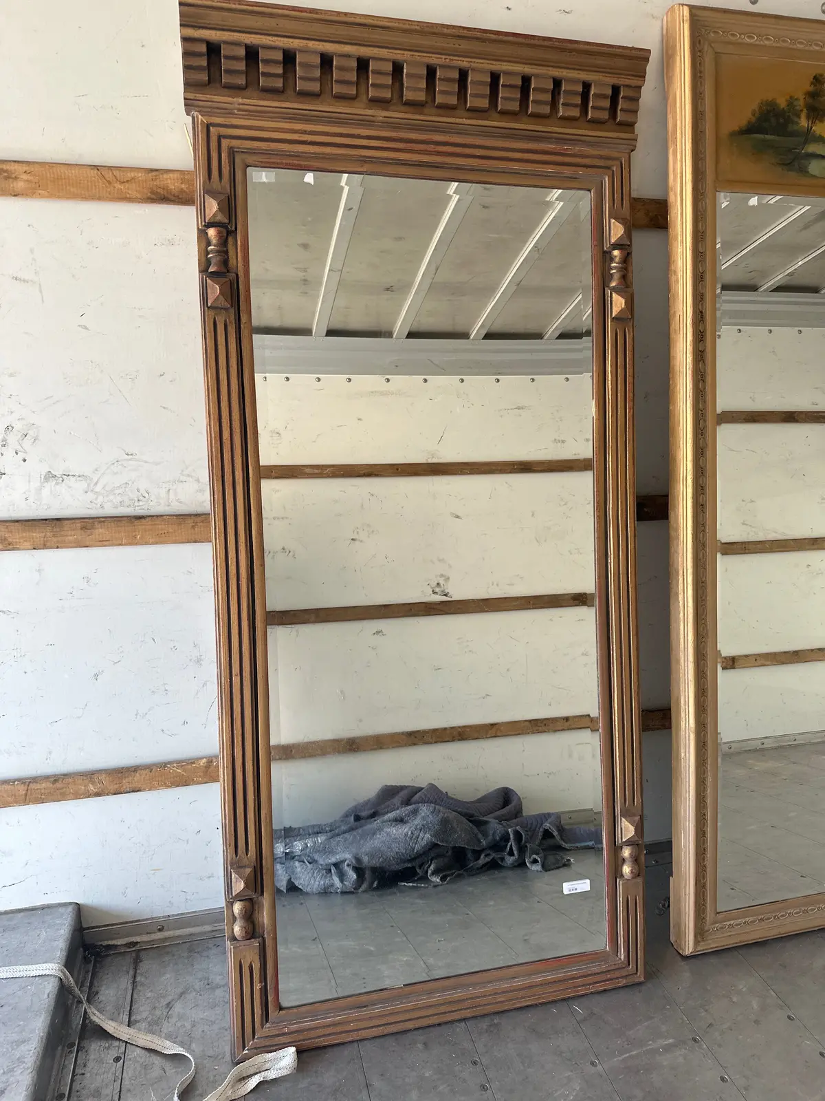 Gilt Framed Beveled Mirror 1