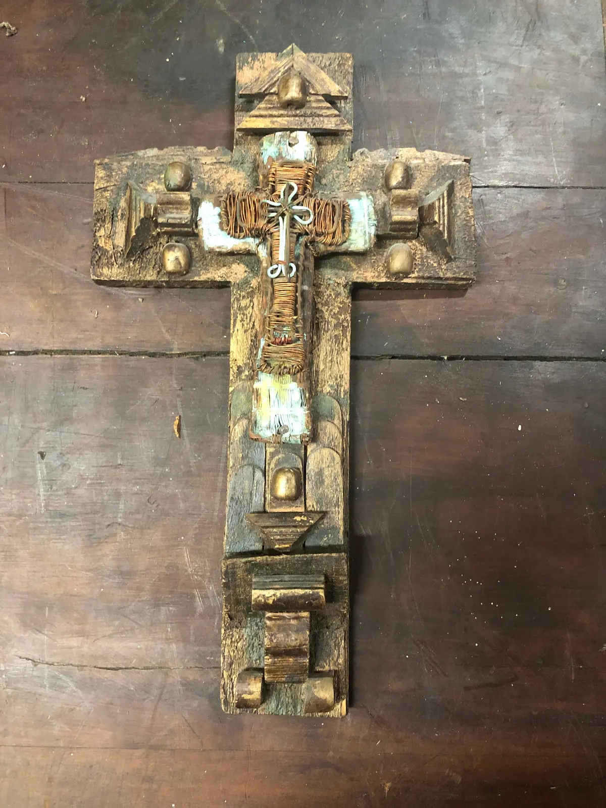 Mexican Cross With Copper 1
