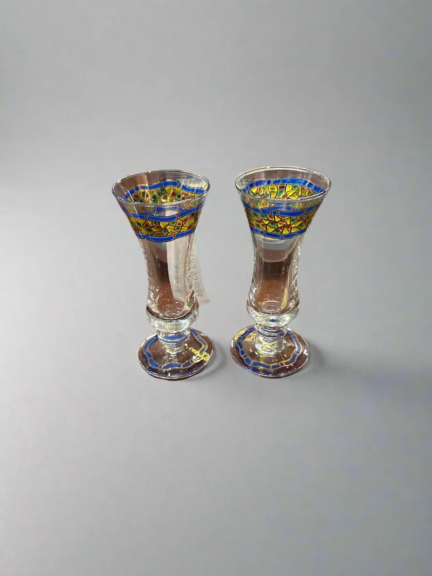 Pair Of Footed Cordial Glasses 1