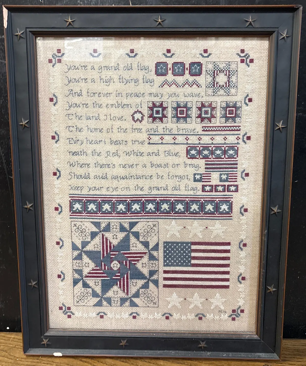 Patriotic Needlepoint Poem 1