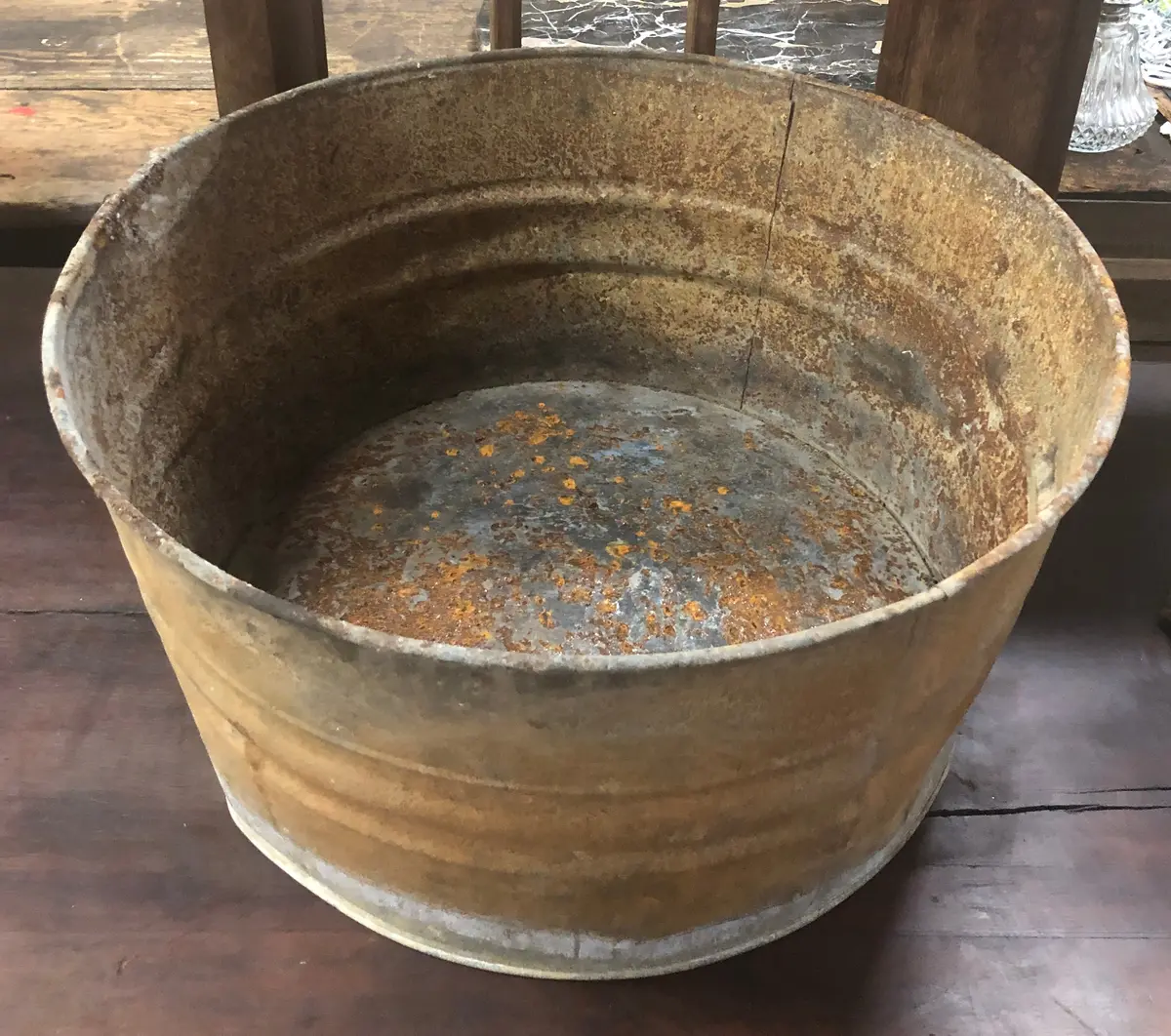 Large Galvanized Tub 1