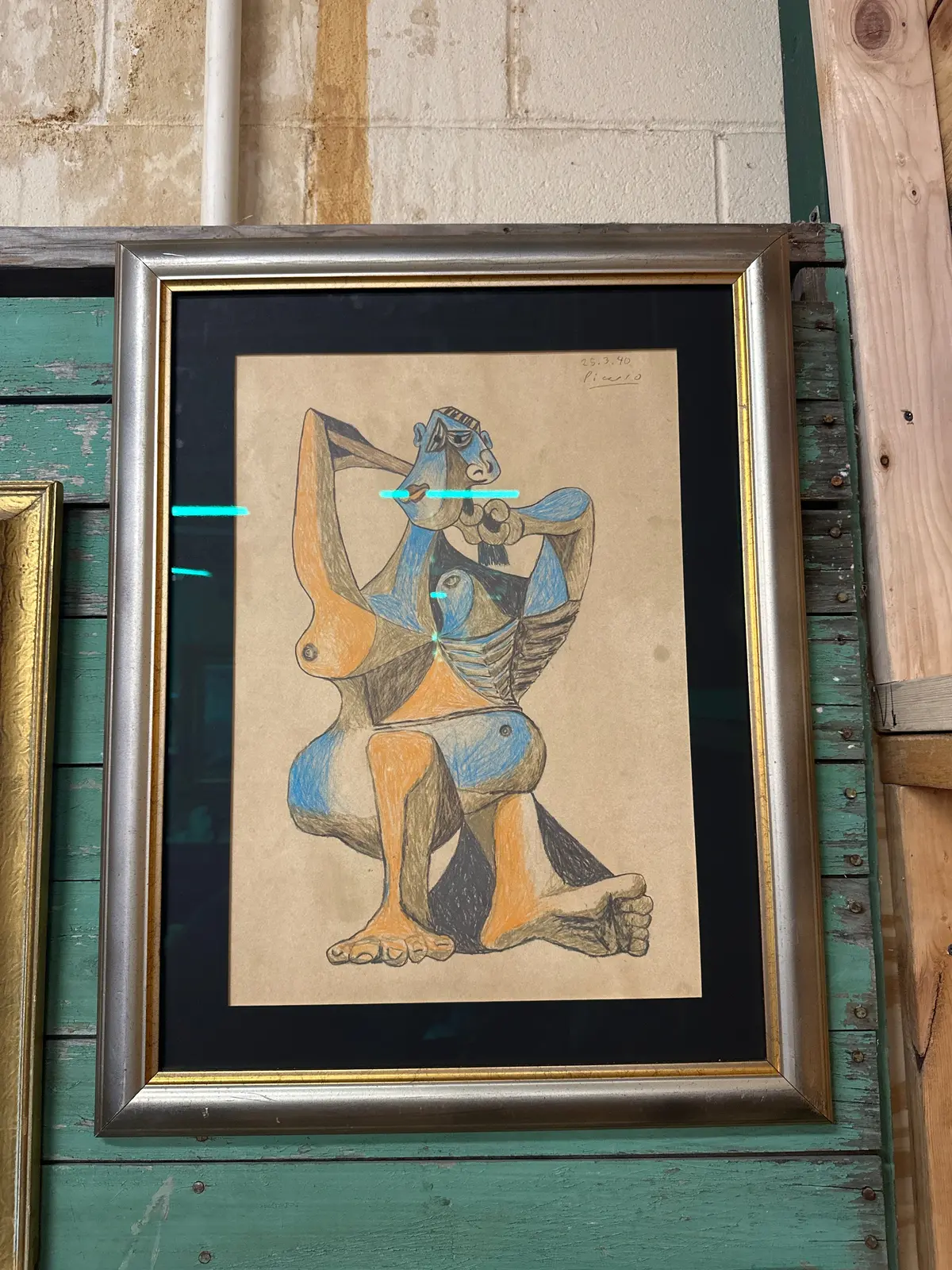 Signed Picasso Crayons And Oil Pencils-Not Authenticated 1