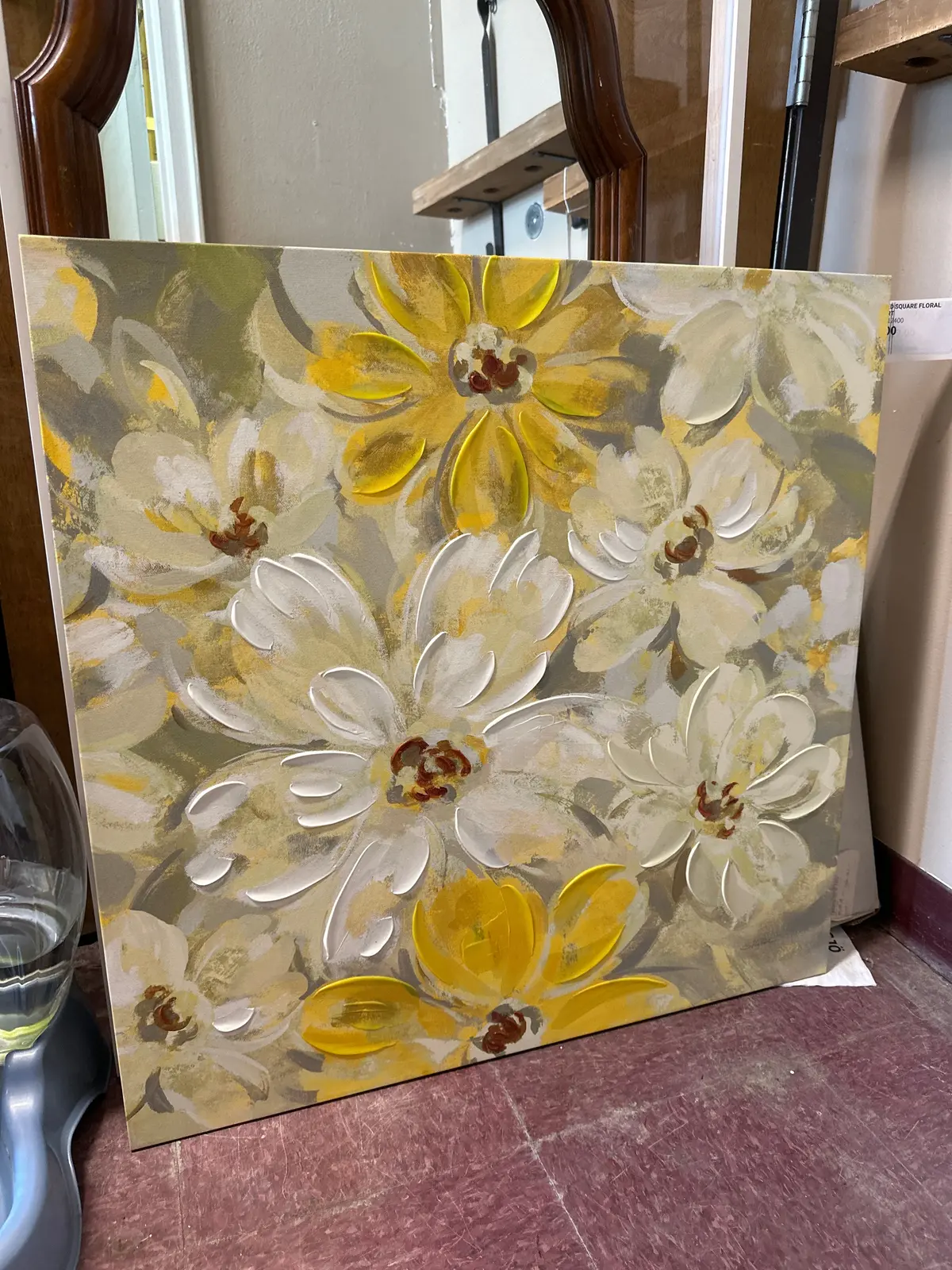 Unframed Square Floral Giclee Art 1