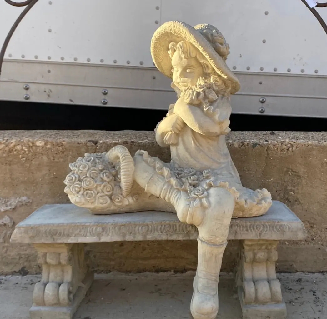 Concrete Bench With Girl 1