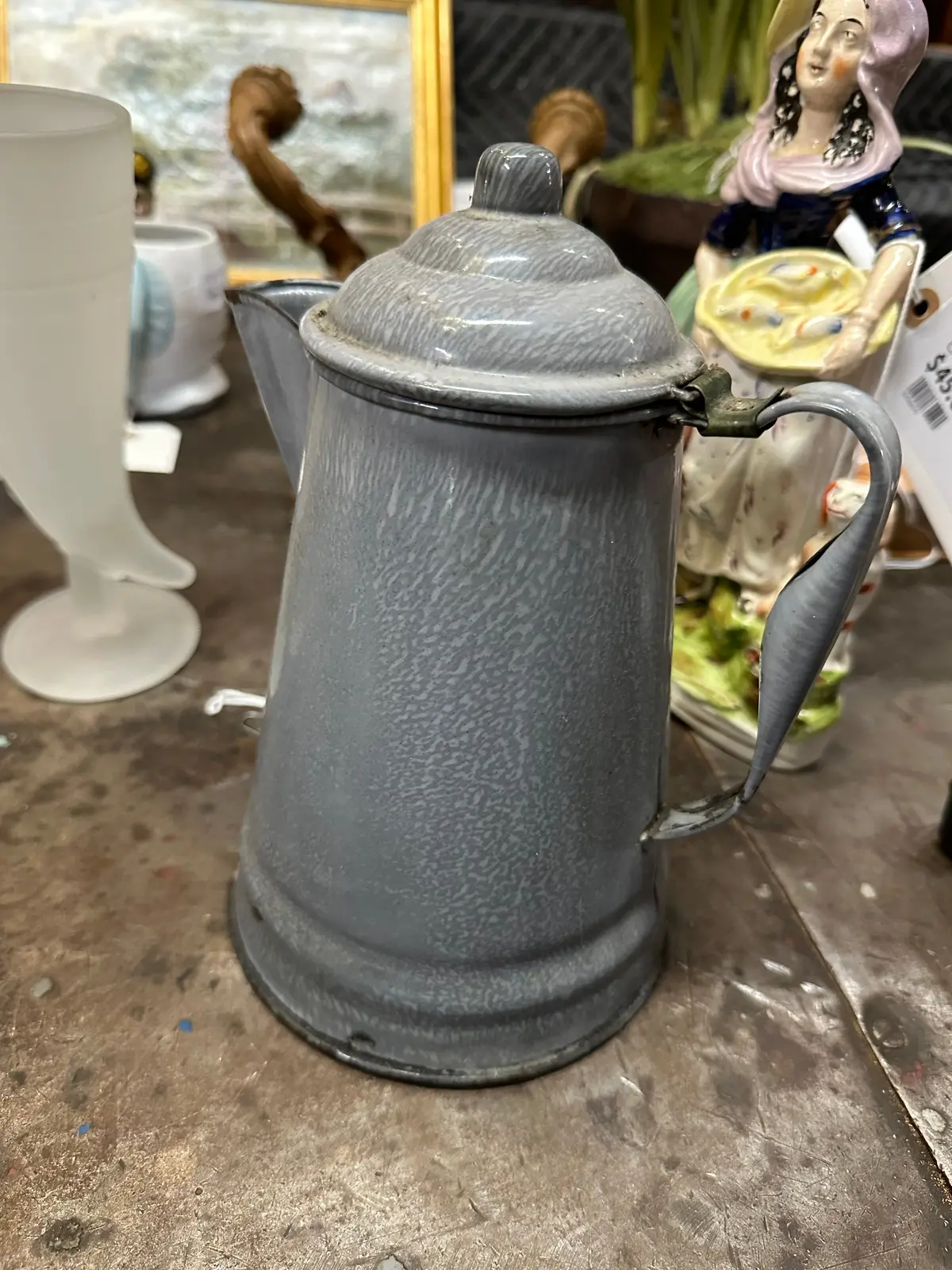 Graniteware Coffee Kettle 1