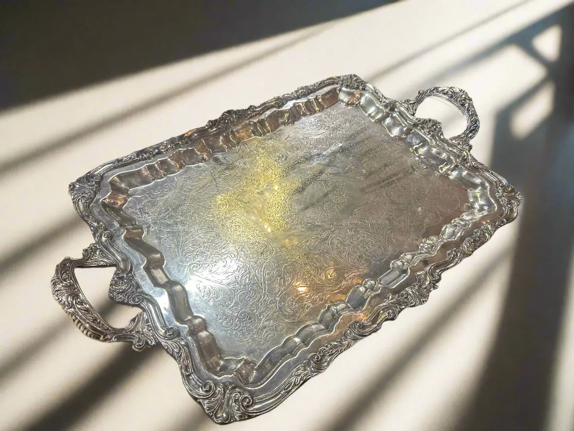 Large Silver Plate Tray As Found 1