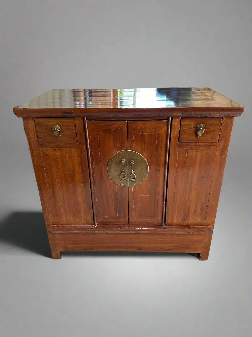 Asian Console Cabinet With Doors And Drawers 1