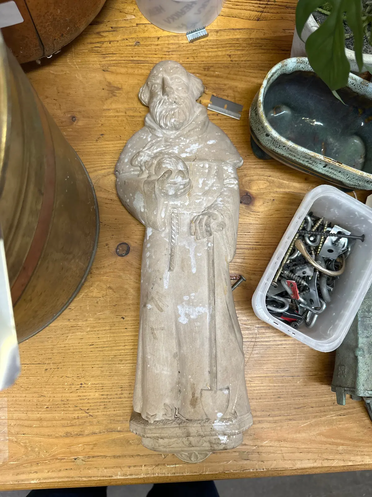 Concrete Monk Statue 1