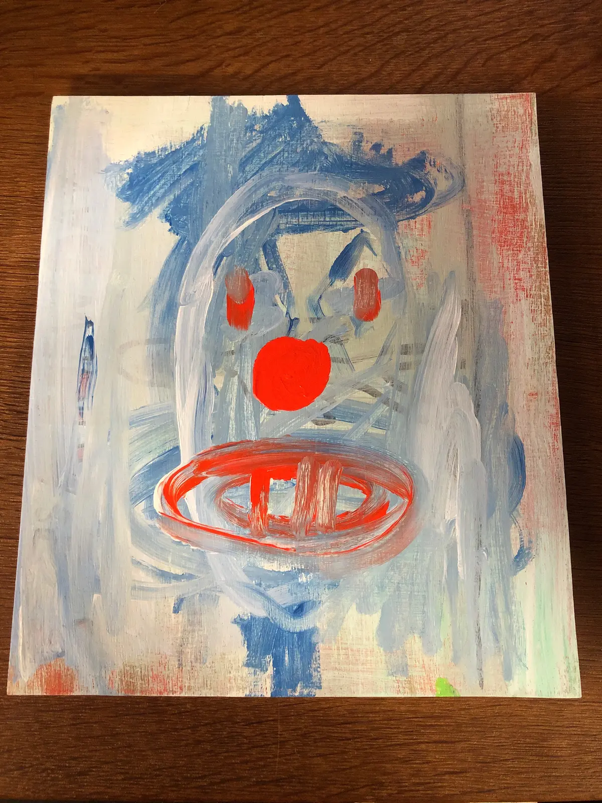 Small Clown Painting On Board Signed John Torok 1
