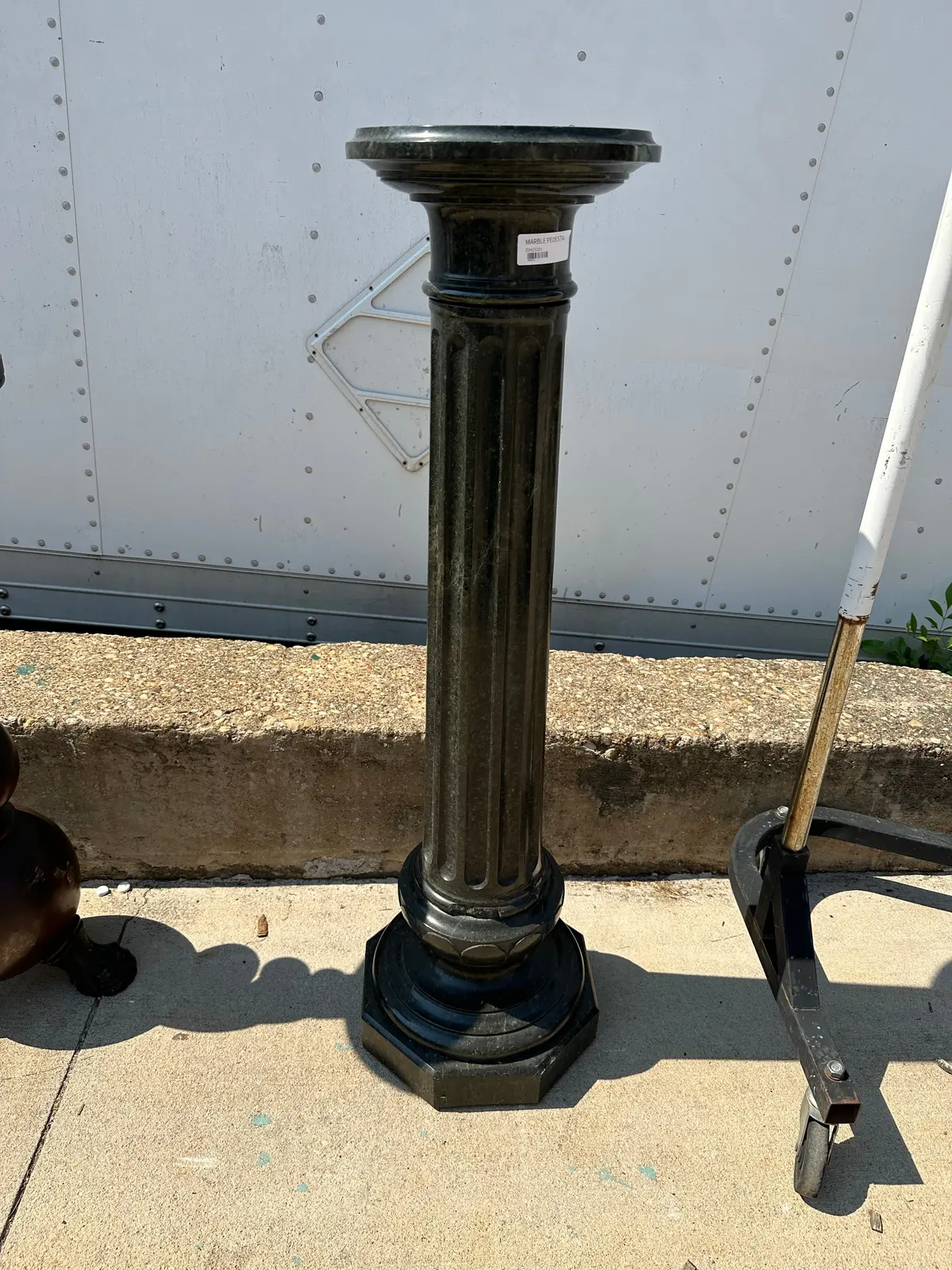 Green Marble Pedestal As Found 1