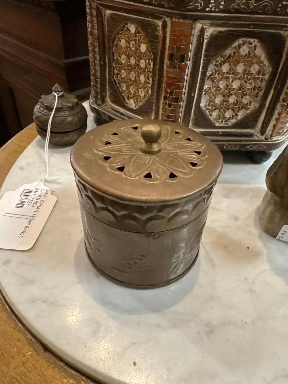 Small Brass Container With Lid 1