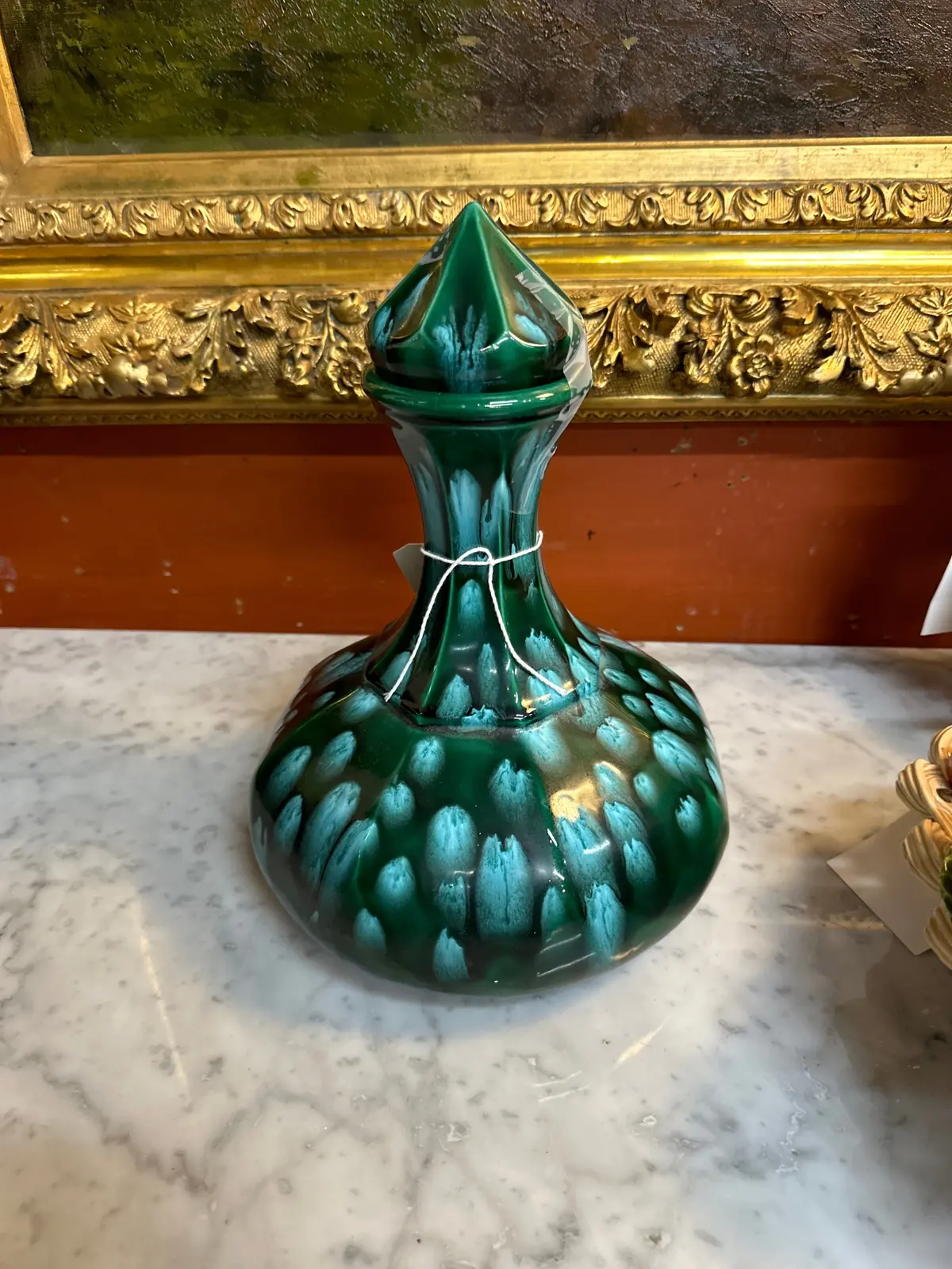 Forest Green Ceramic Carafe 1