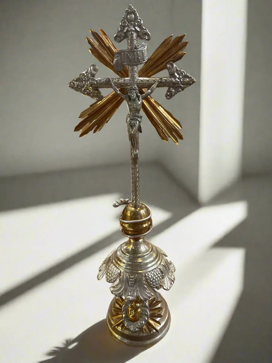 Chrome And Copper Crucifix 1