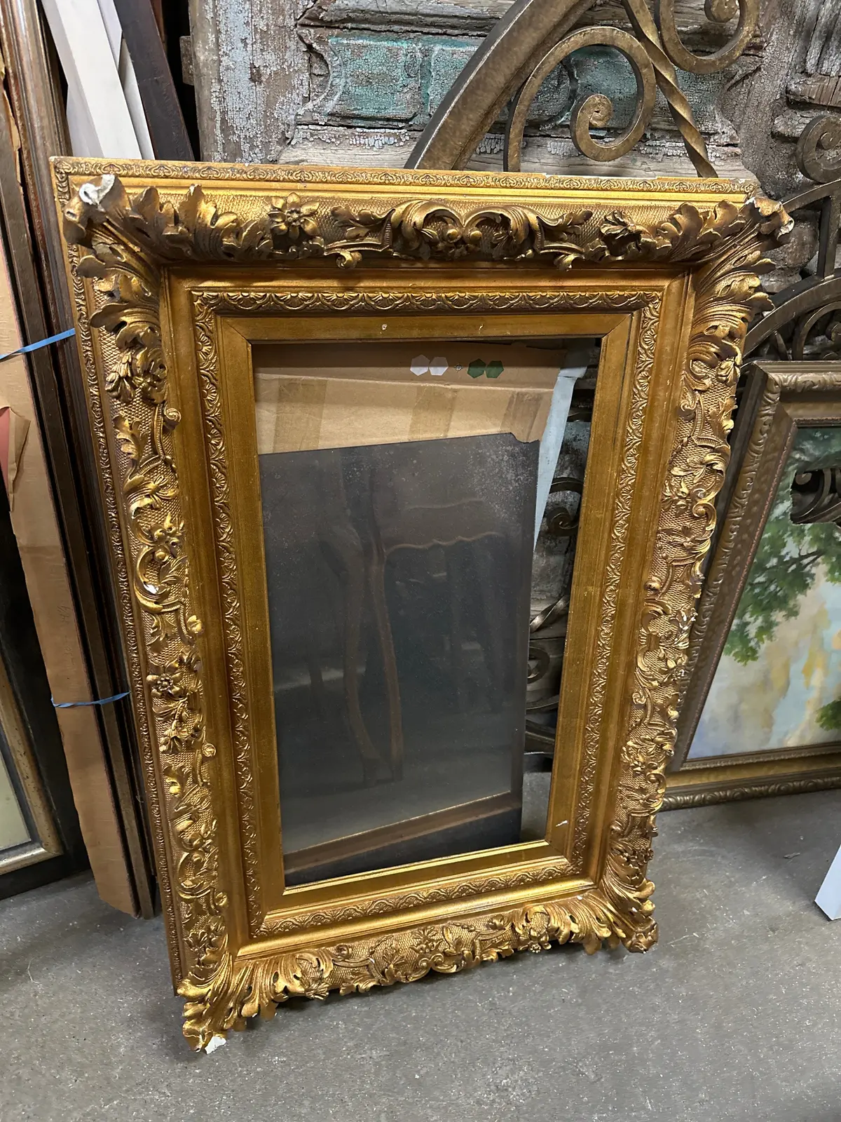 Ornate French 19Th Century Gilt Frame 1