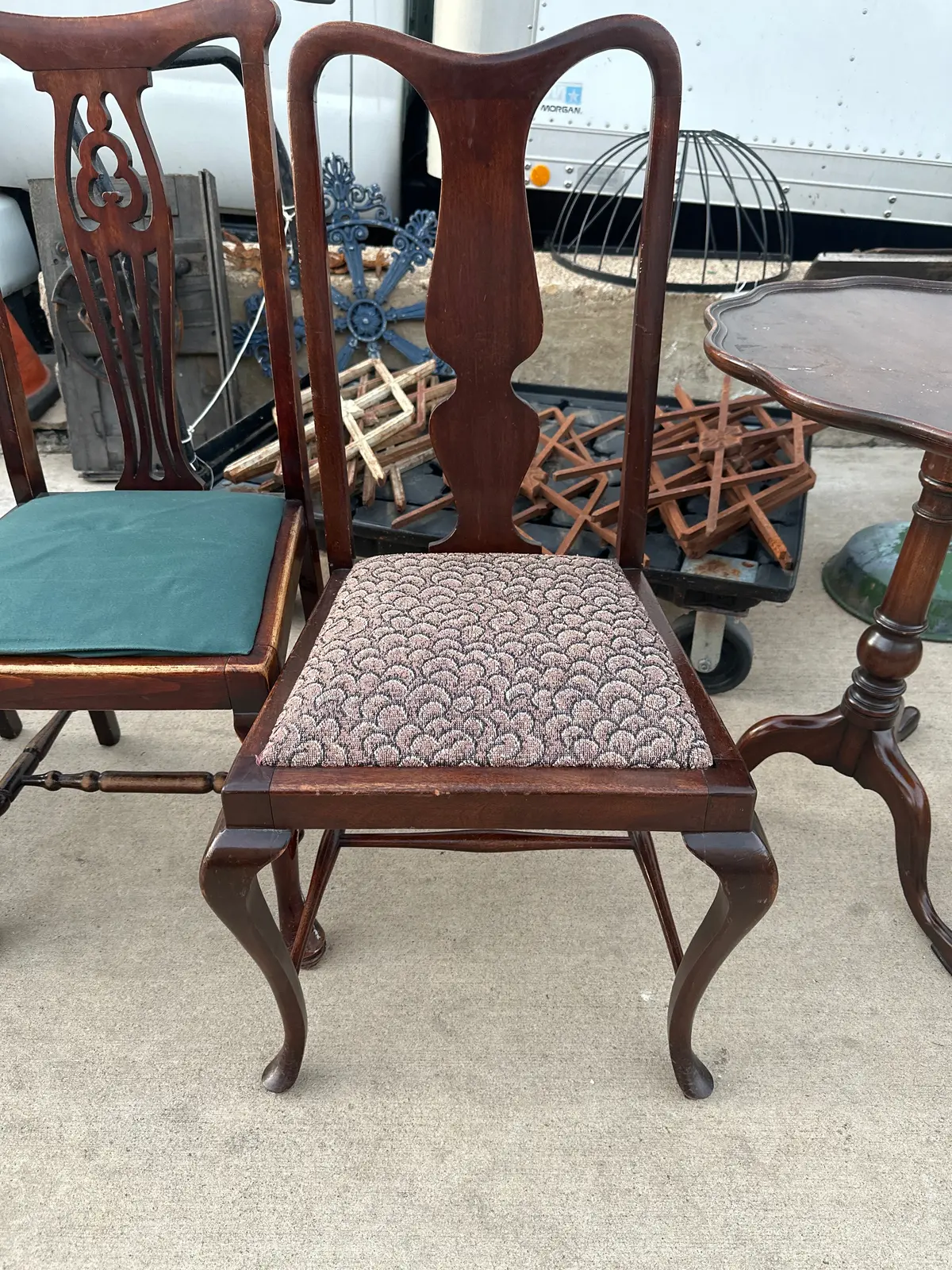 Queen Anne Walnut Side Chair 1