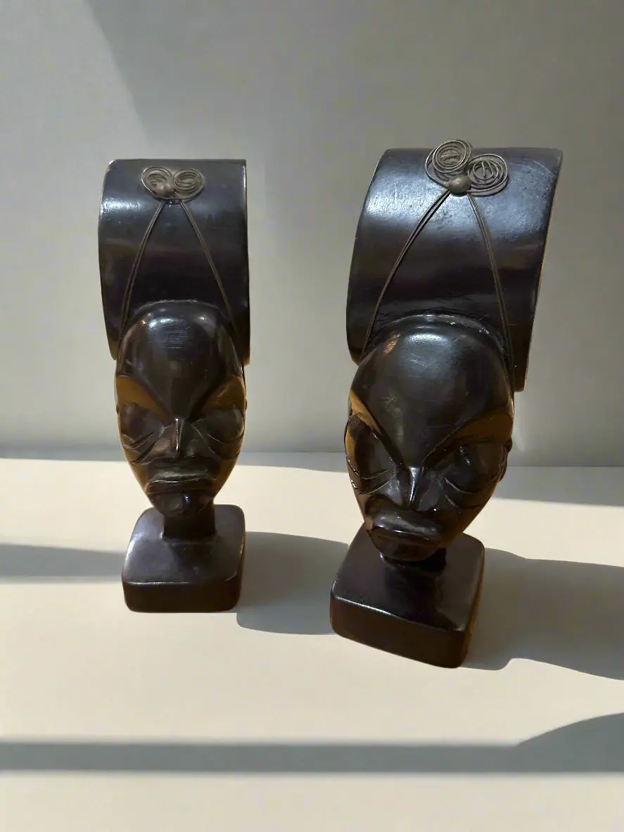 Pair Of African Busts 1
