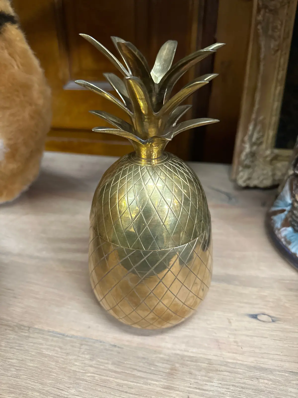 Brass Pineapple Jar 1
