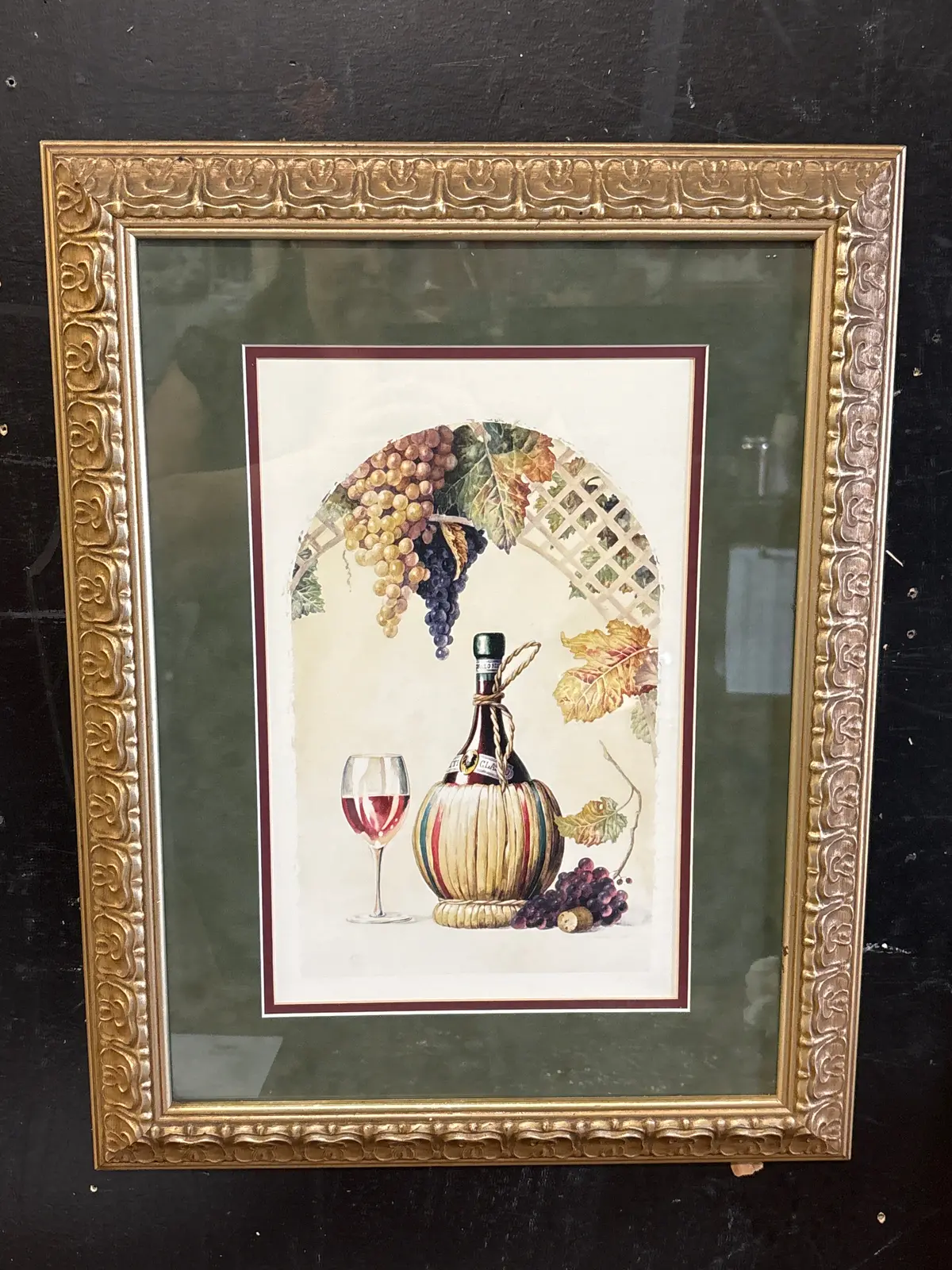 Print Of Wine And Grapes 1
