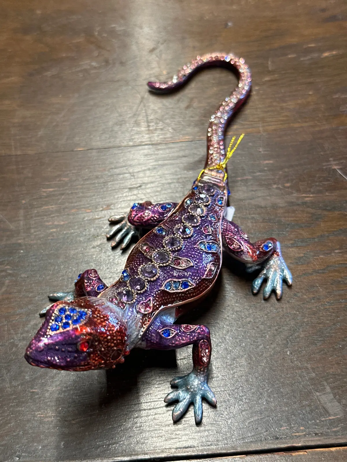 Small Enameled And Jeweled  Lizard Box 1