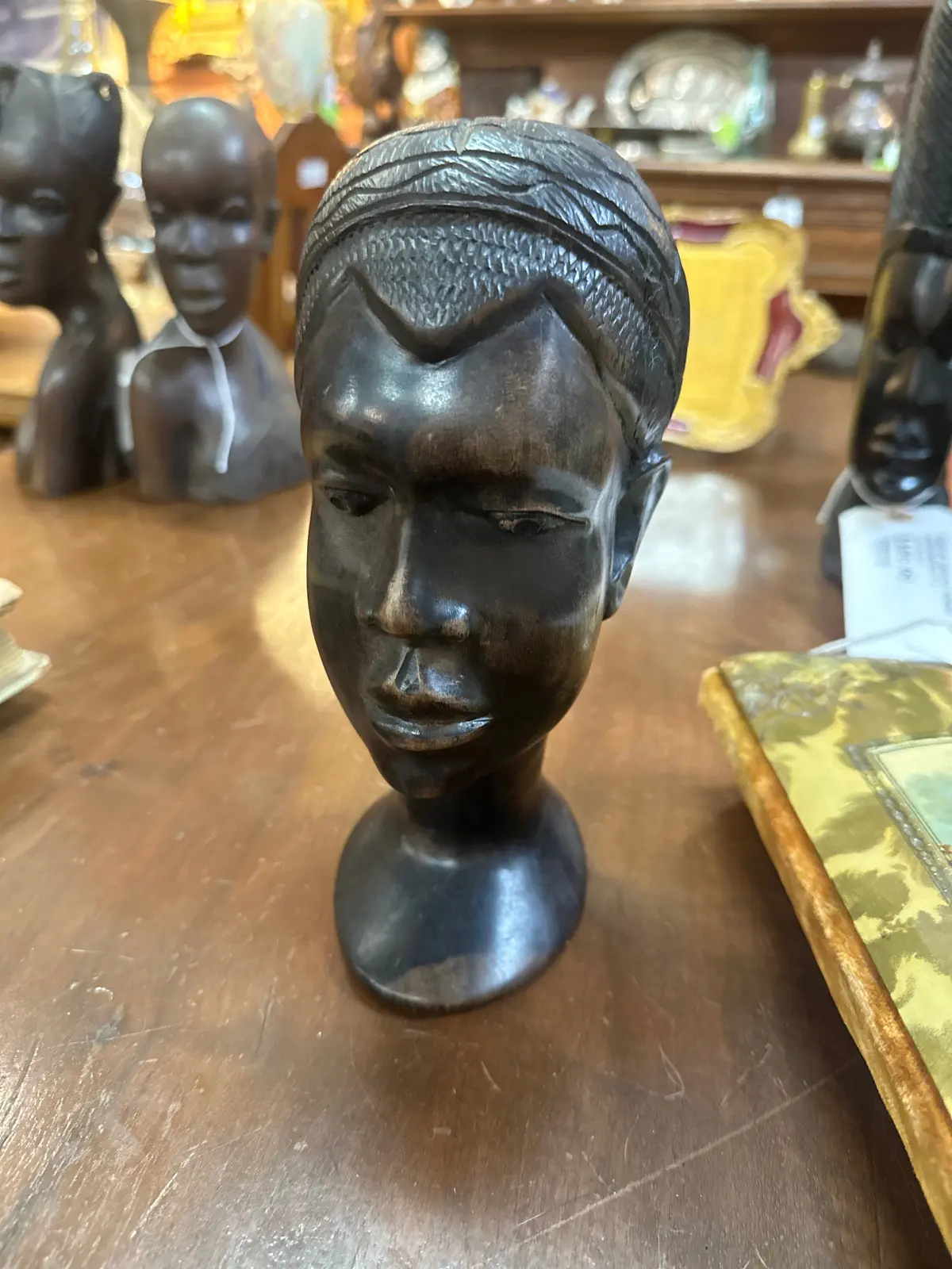 Carved African Boy Bust 1