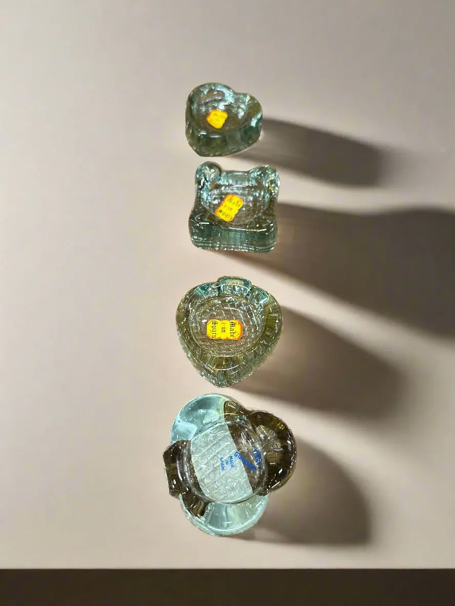 Set Of 4 Spanish Art Glass Salts 1